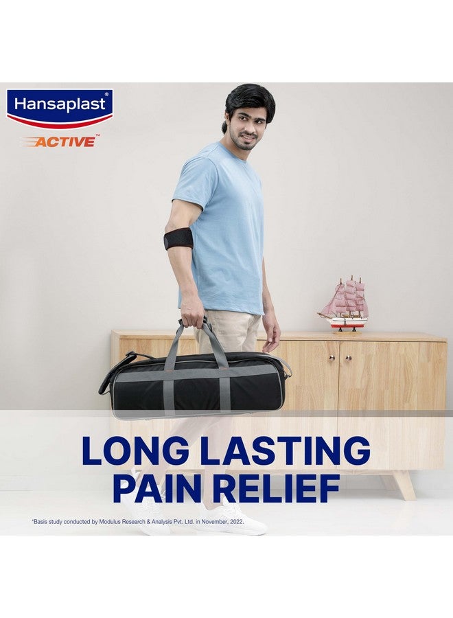 Hansaplast Active Tennis Elbow Support for Men & Women | 1 Unit | One Size Fits Most | Elbow Brace with visible Pressure Pad for Long Lasting Pain Relief | Skin Friendly Elbow Band/Guard with Adjustable Strap for Custom Fit | Tennis, Badminton, Cricket, Gym, Workout - Image 3