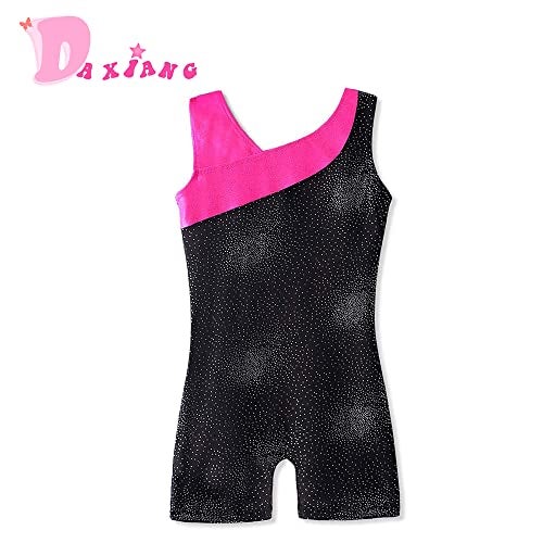 DAXIANG Gymnastics Leotard for Girl Dance Clothes Kids Leotards Gymnastics Hot Pink Blue Black 7-8 Years - Image 2