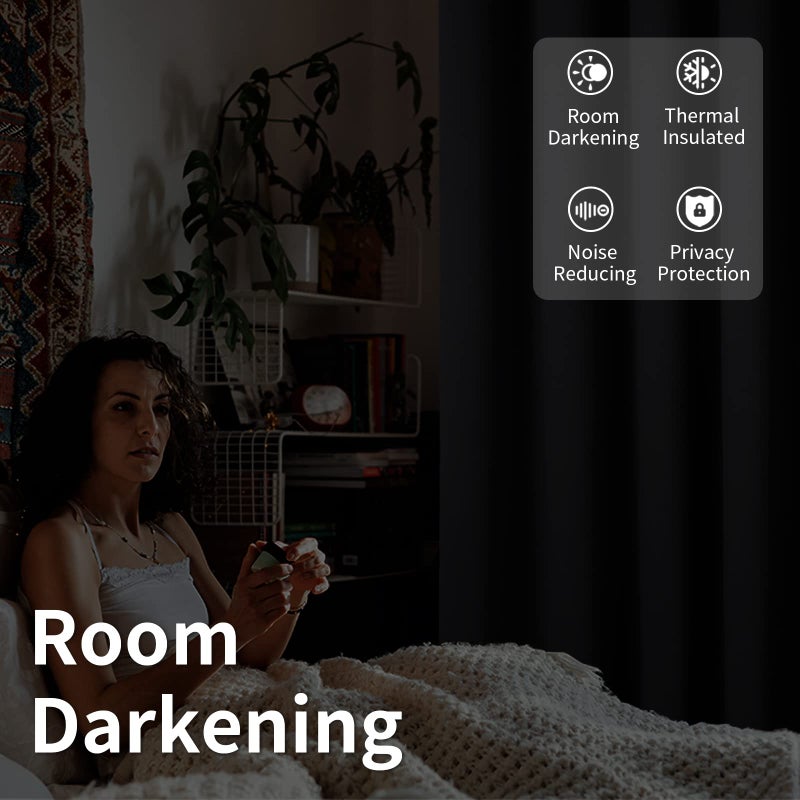BGment Extra Long Doorway Room Darkening Curtains for Living Room  Privacy Sliding Door Bathroom Room Divider Curtains for Bedroom Blackout Curtains  Dark Grey  Single Window Panels  W 52 x L 108 Inch