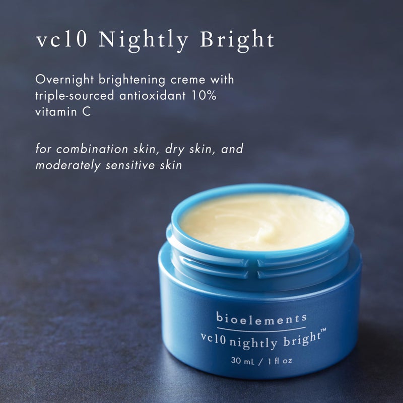 Bioelements vc10 Nightly Bright - 1 fl oz - Overnight Night Creme with Triple-Sourced Antioxidant 10% Vitamin C - All Skin Types - Vegan, Gluten Free - Never Tested on Animals - Image 3