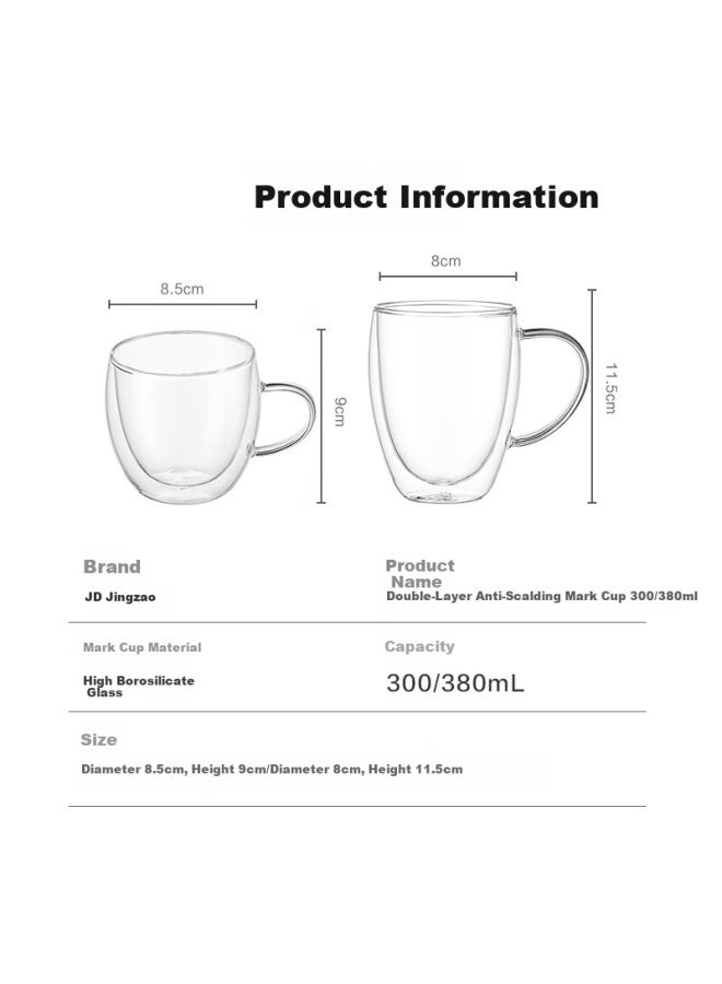 JD.com Jd Jingzao Glass Cup Personal Tea Cup Double-Layer Heat-Resistant Coffee Mug 380Ml - Image 4