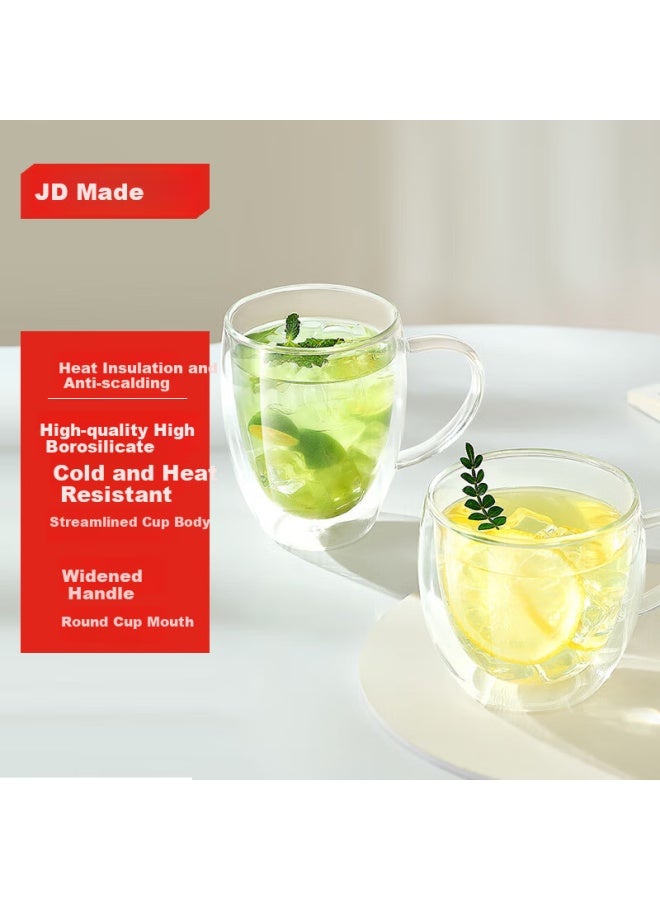 JD.com Jd Jingzao Glass Cup Personal Tea Cup Double-Layer Heat-Resistant Coffee Mug 380Ml - Image 1