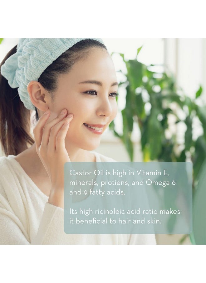 PURE BODY NATURALS Pure Body Naturals Castor Oil for Eyelashes and Eyebrows - Brow and Lash Growth Serum - Organic Hexane Free Cold Pressed Unrefined - 1 fl oz  - Image 3