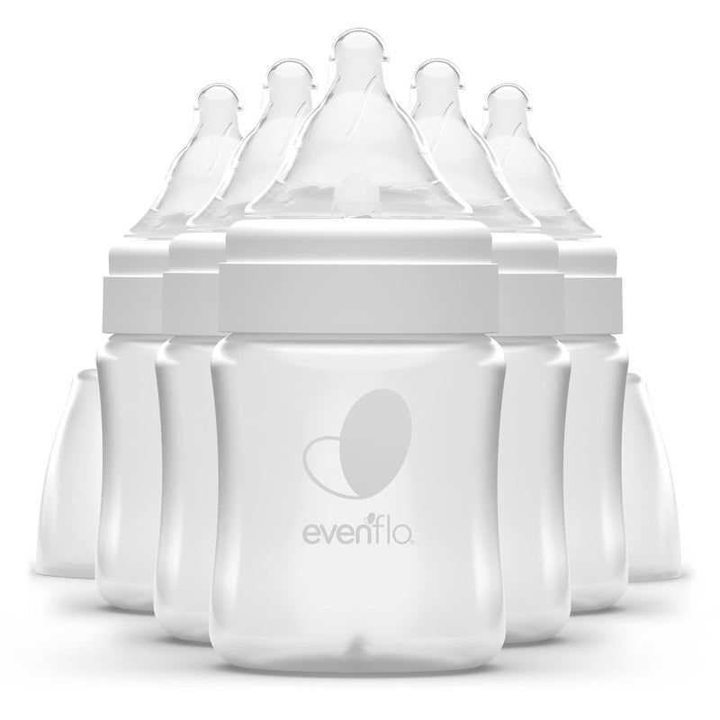 evenflo Feeding Premium Proflo Venting Balance Plus Wide Neck Baby, Newborn and Infant Bottles - Developed by Pediatric Feeding Specialists - 5 Ounce (Pack of 6) - Image 1