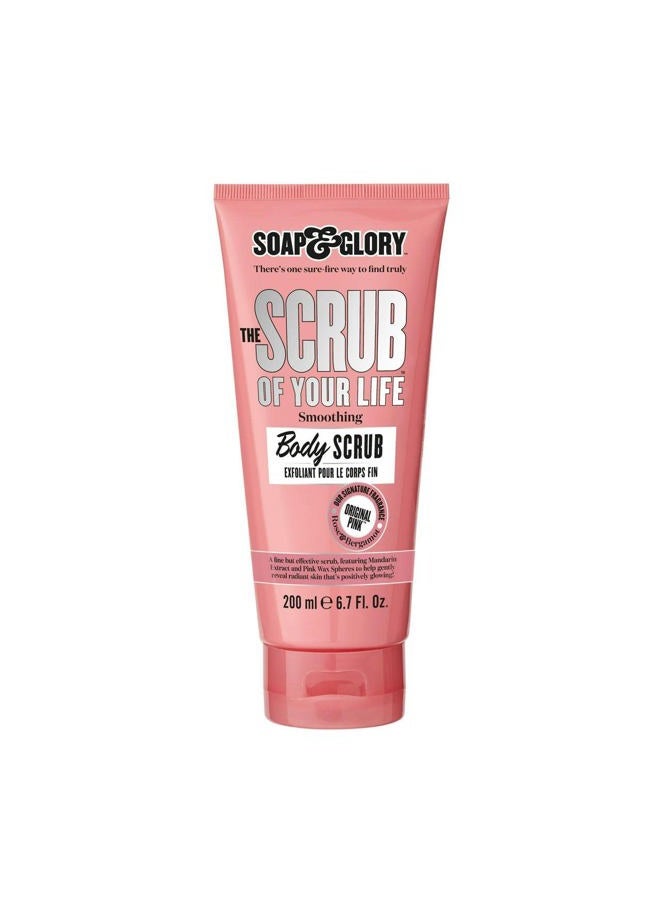 Soap & Glory Original Pink The Scrub Of Your Life Exfoliating Body Scrub - Smoothing & Buffing Vegan Scrub - Rose & Bergamot Body Polish with Shea Butter & Vitamin E (200ml) - Image 1