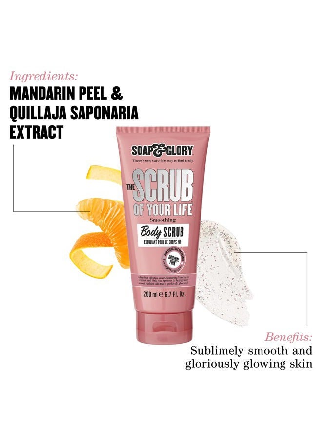 Soap & Glory Original Pink The Scrub Of Your Life Exfoliating Body Scrub - Smoothing & Buffing Vegan Scrub - Rose & Bergamot Body Polish with Shea Butter & Vitamin E (200ml) - Image 2