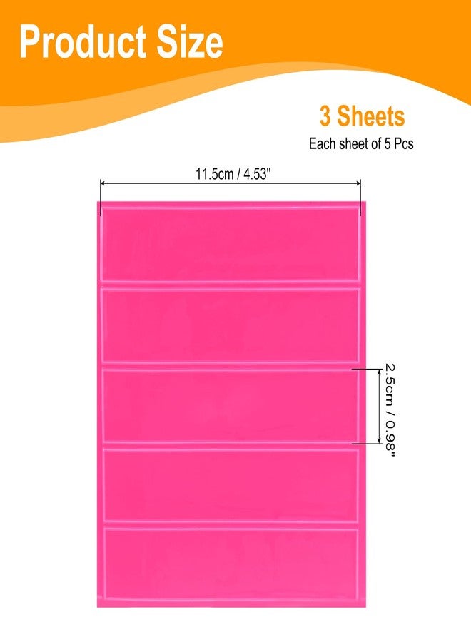 MECCANIXITY Reflective Stickers, Waterproof Adhesive Night Warning Sticker 4.5" x 1" High Visibility Safety Reflector Tape Strips for Backpacks Bikes Helmets (Pink, Pack of 3) - Image 2