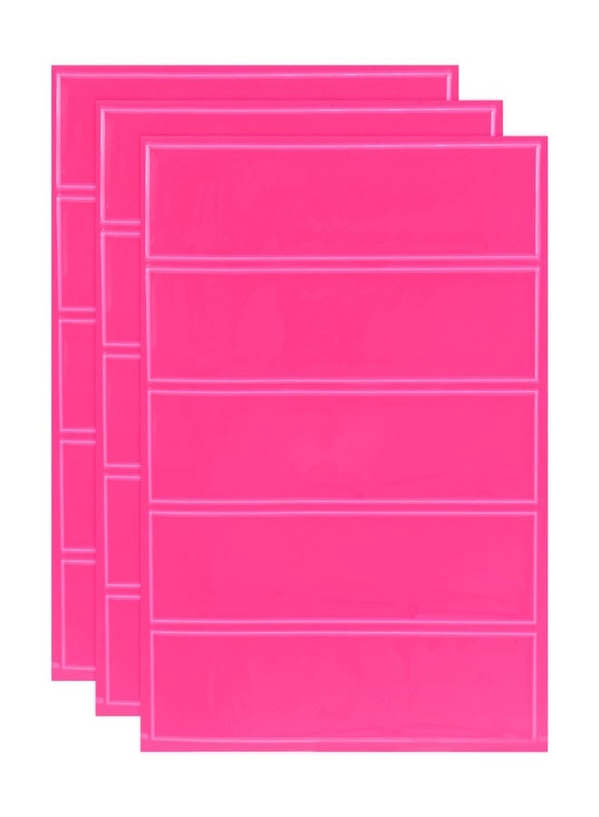 MECCANIXITY Reflective Stickers, Waterproof Adhesive Night Warning Sticker 4.5" x 1" High Visibility Safety Reflector Tape Strips for Backpacks Bikes Helmets (Pink, Pack of 3) - Image 1