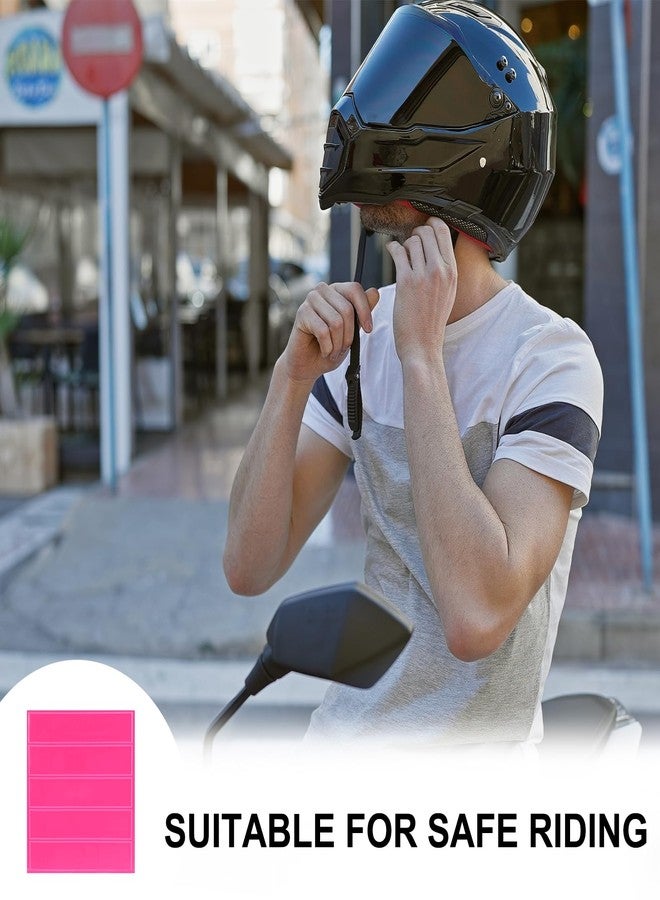 MECCANIXITY Reflective Stickers, Waterproof Adhesive Night Warning Sticker 4.5" x 1" High Visibility Safety Reflector Tape Strips for Backpacks Bikes Helmets (Pink, Pack of 3) - Image 5
