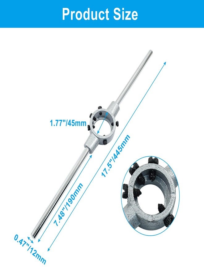 Bivethoi Round Die Stock Handle Wrench, M16-M20 Metric Round Die Holder for 45mm/1-3/4 Inch OD Round Die - Image 3