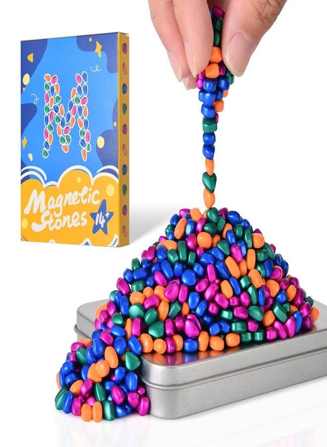 LCVUUK Magnetic Putty Stones,Multicolor More Than 600 Weak Magnetic Smooth Ferrite Pebbles, Magnet Rock Desk Toys and Time-Killer for Adults - Image 1