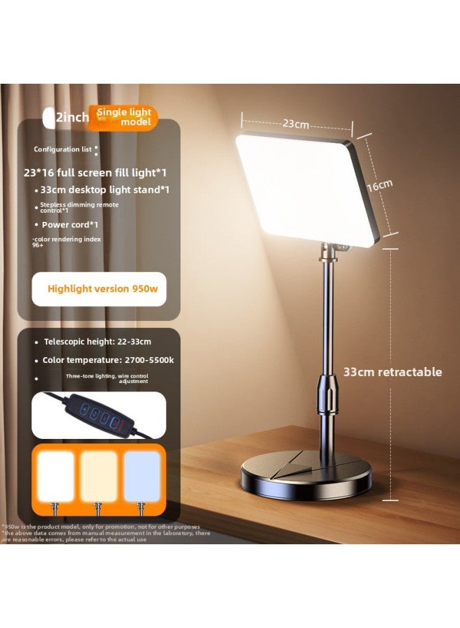 Loquat Live Fill Light Led Live Broadcast Room Anchor Dedicated Beauty Face Light Professional Studio Shooting Light Photo Beauty-Light Color:12inch  + Desktop Stand - Image 1