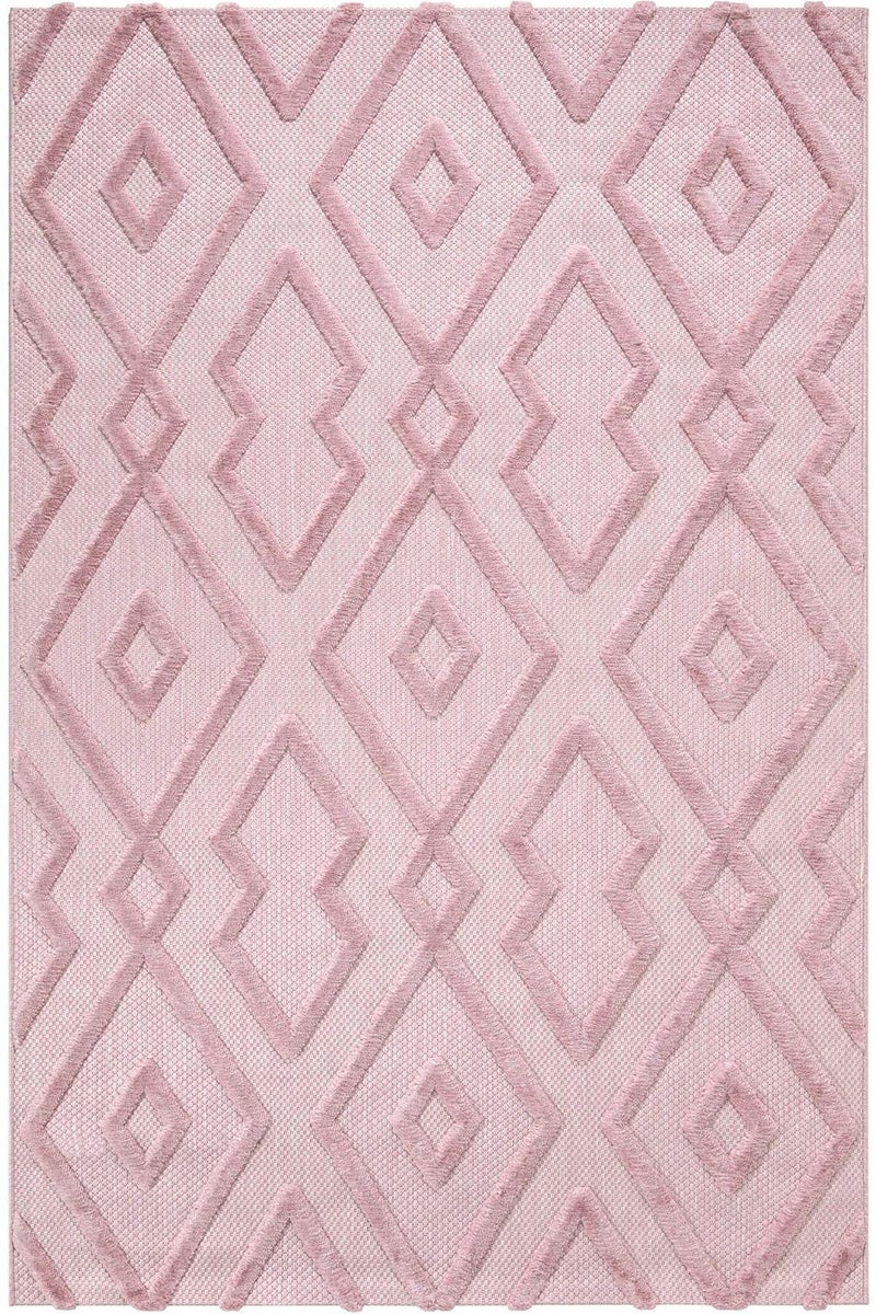 Koza Home Koza Hali Silva Pink Carpet Washable Carpet Balcony Carpet Living Room Hallway Bedroom Carpet 58594A 120 x 180 - Image 3