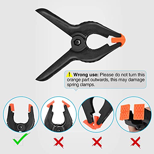 SHOPEE 6 PCS Set Background Clips Photography Backdrop Support Spring Clamp 4.3"/11cm for Muslin, Canvas, Paper, Chromakey Screen, Heavy Duty Clip, Photo Studio,Stand, Backdrops Backgrounds - Image 4