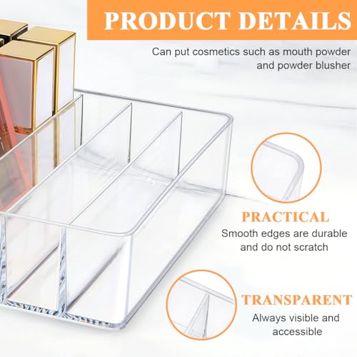 MAYCREATE® Make Up Organizers and Storage for Vanity, 7 Sections Divided Clear Acrylic Cosmetics Organizer for Drawer and Bathroom - Image 3