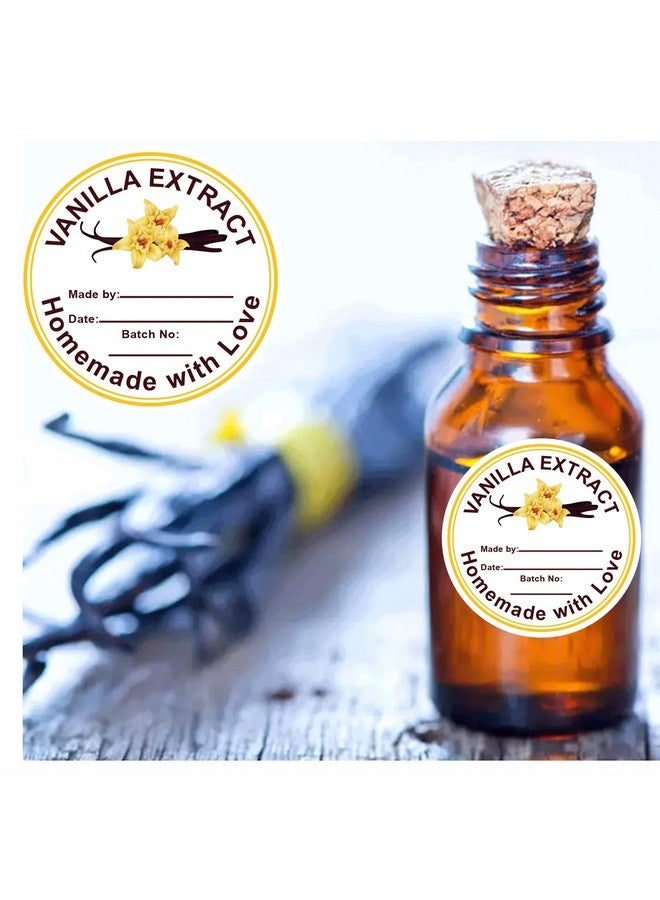 wootile 500 Pcs Vanilla Extract Stickers Labels Christmas Gift Stickers For Bottle Vanilla 2 In Homemade With Love Vanilla Extract Stickers For Handcrafted Vanilla Bottles,Kitchen Pantry,Jar,Organization  - Image 4