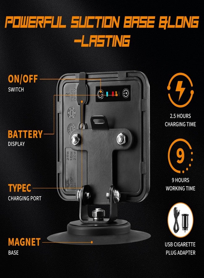 inhtgeas Wireless Trailer Lights - Magnetic Trail Lights Upgraded 2.4GHz Transmission with Strobe Mode Reverse Lights Multifunction Towing Lights Kit - Image 5