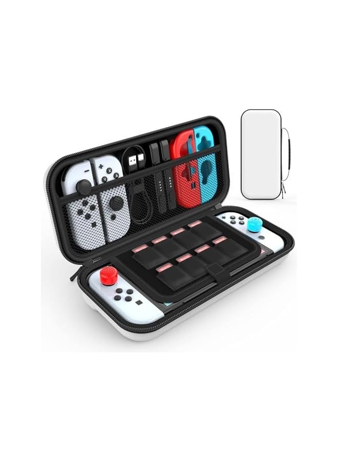PROMASS Nintendo Switch Carrying Case Shockproof & Waterproof Hard Shell Nintendo Switch Travel Case for Console Joy-Cons Game Cards Cables etc Fit for Nintendo Switch/OLED/Lite Accessories Black Unisex,Black - Image 1