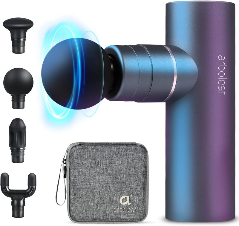 arboleaf Massage Gun Deep Tissue FSA HSA Eligible Items FullMetal Electric Portable Hand Held Massager Gun with Case for Back Body Sore Muscles Pain Relief Gifts for Dad Office Home Athletes