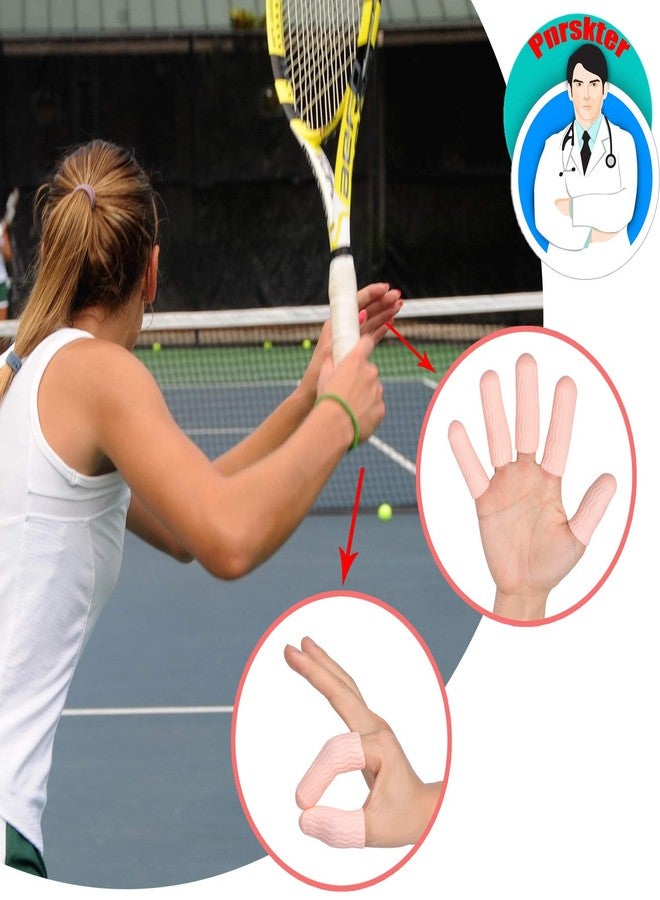 Pnrskter Finger Cots, Gel Finger Tips Protector, Finger Covers (14PCS, L size), New Material (Latex-Free), Finger Sleeves Great for Finger Cracking, Dermatitis, Psoriasis, Hand Eczema and More. - Image 4