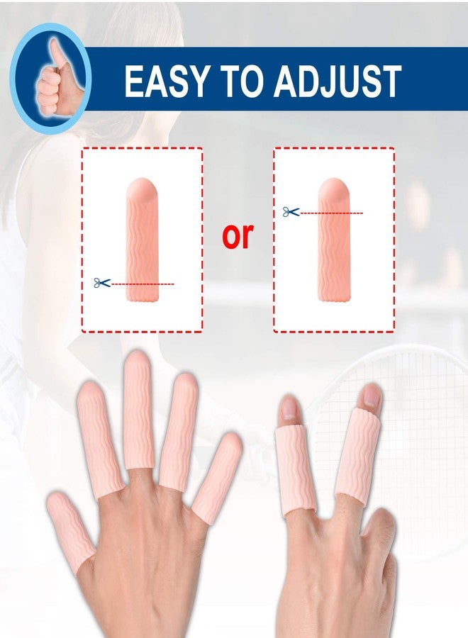 Pnrskter Finger Cots, Gel Finger Tips Protector, Finger Covers (14PCS, L size), New Material (Latex-Free), Finger Sleeves Great for Finger Cracking, Dermatitis, Psoriasis, Hand Eczema and More. - Image 5
