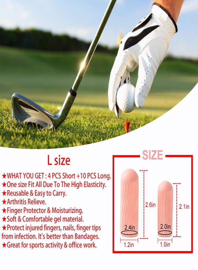 Pnrskter Finger Cots, Gel Finger Tips Protector, Finger Covers (14PCS, L size), New Material (Latex-Free), Finger Sleeves Great for Finger Cracking, Dermatitis, Psoriasis, Hand Eczema and More. - Image 3