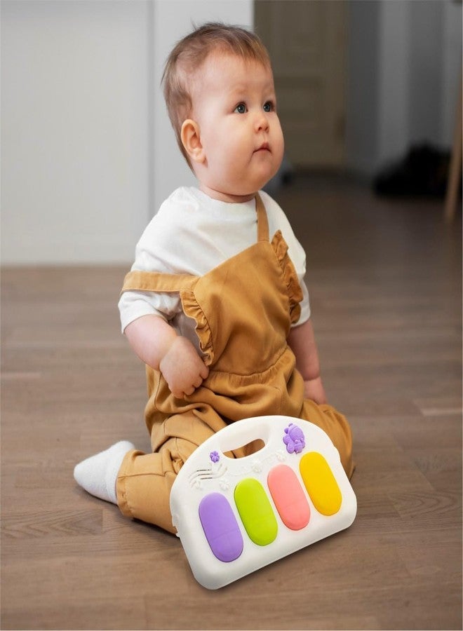 Recluse Baby Kick and Play Piano Colorful Play Gym with Lights, Music and 5 Hanging Rattles Jungle Theme Play Mat Carpet with Musical Keyboard Activity Portable Playmat Gifting Toy for 0-18 Months - Image 4