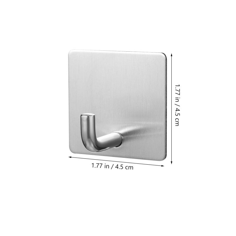 TOYANDONA 4 Pcs Adhesive Bathroom Towel Hooks Black Finish Brushed Self Adhesive Wall Hooks For Towels Clothes And Door Use - Image 3