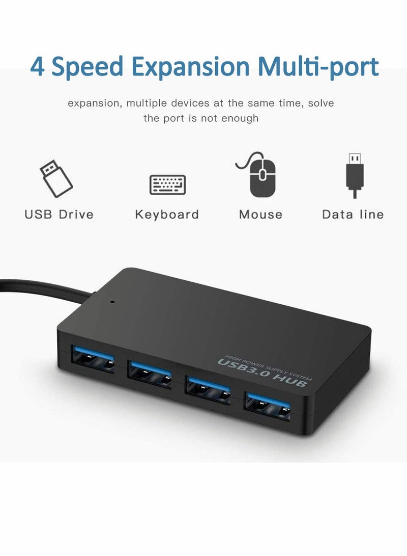 SYOSI USB Hub 4-Port 3.0 Adapter Ultra Slim Splitter Extension 5Gbps High-Speed Data Extender for MacBook, Mac Pro, Mini, iMac, Surface XPS, PC, Flash Drive, Mobile HDD  - Image 5