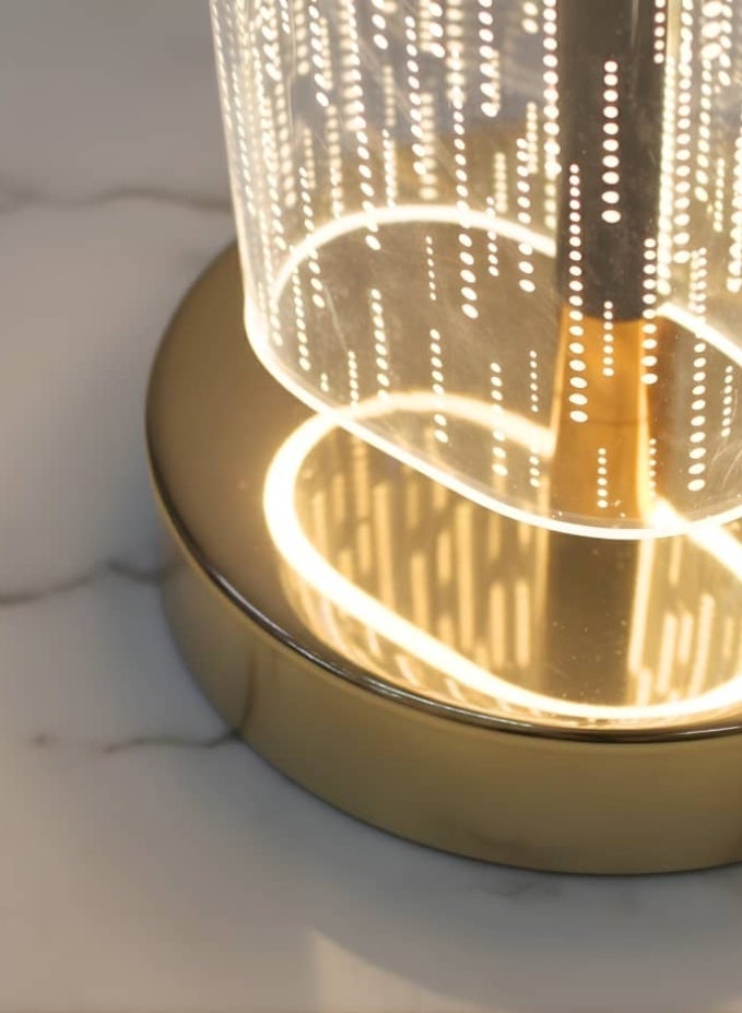 ACCEPT LED Acrylic Floor Lamp with Gold Base Electric Operated with 3 Colors Switch for Lighting White, Warm White and Natural white - Image 4