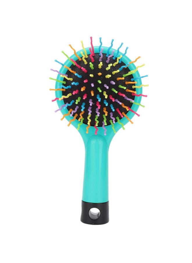 Thoraya Mini Plastic Cartoon Anti-static Hairdressing Massage Comb Portable Hair Brush (Cyan)  - Image 1