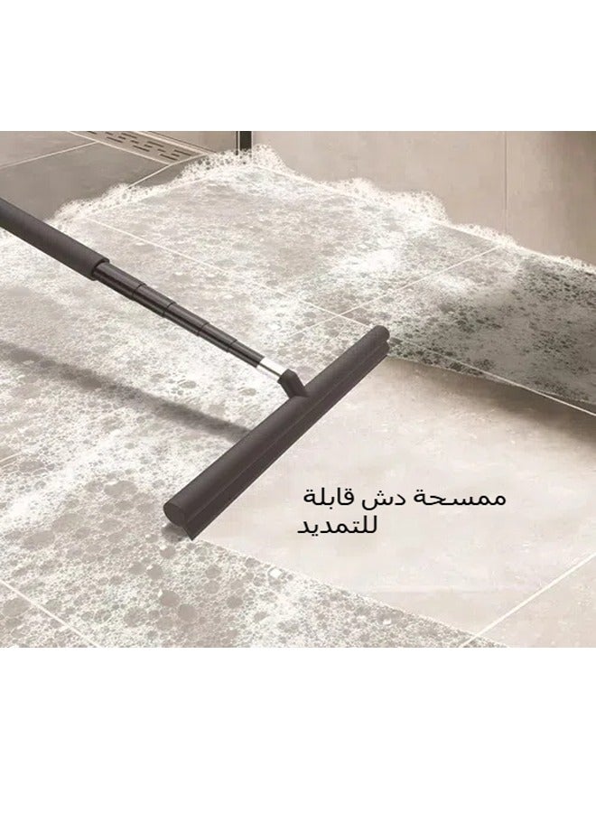 عام مقشطة منزلية منفصلة لزجاج متعدد الأغراض بيد طويلة تلسكوبية مخصصة لتنظيف الزجاج من جهة واحدة مثل المرايا والنوافذ في الحمام - Image 3
