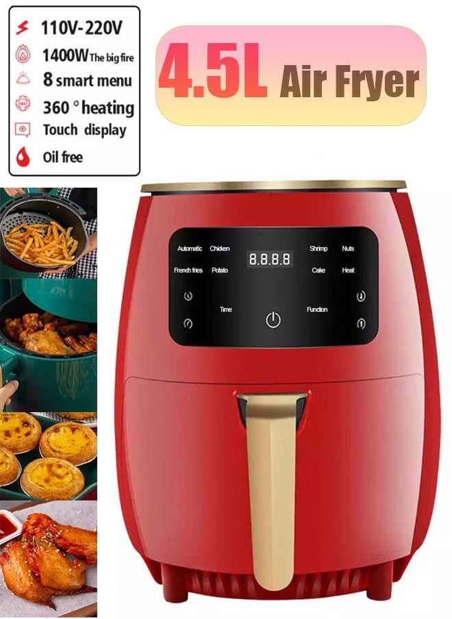 Mi VAZA Smart Air Fryer - 4.5L Large Capacity - Automatic Electric Fryer - Screen Touch Control Panel - Auto Power Off - Intelligent Temperature Control - Non-stick Coating -  Oil-free Baking - Home Oven - 1400W  - Image 1