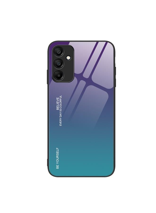 اس-توب جراب لهاتف Samsung Galaxy A15 4G، جراب هاتف زجاجي متدرج الألوان - Image 1
