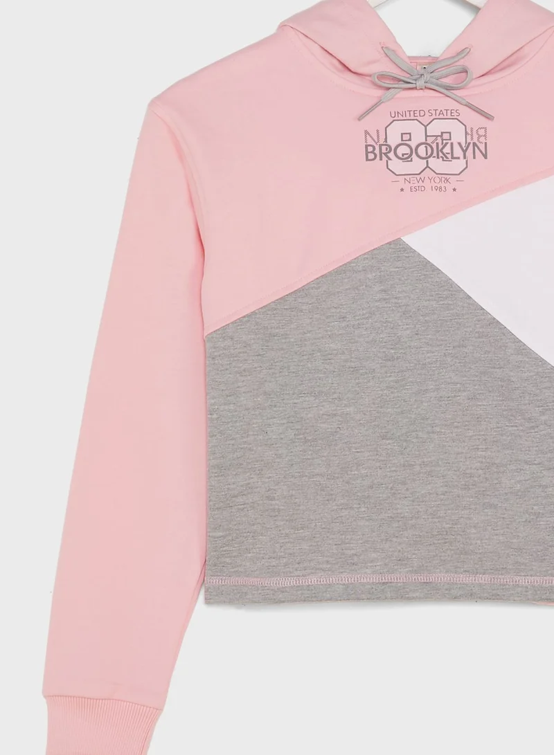 Basicxx Youth Color Block Sweatshirt