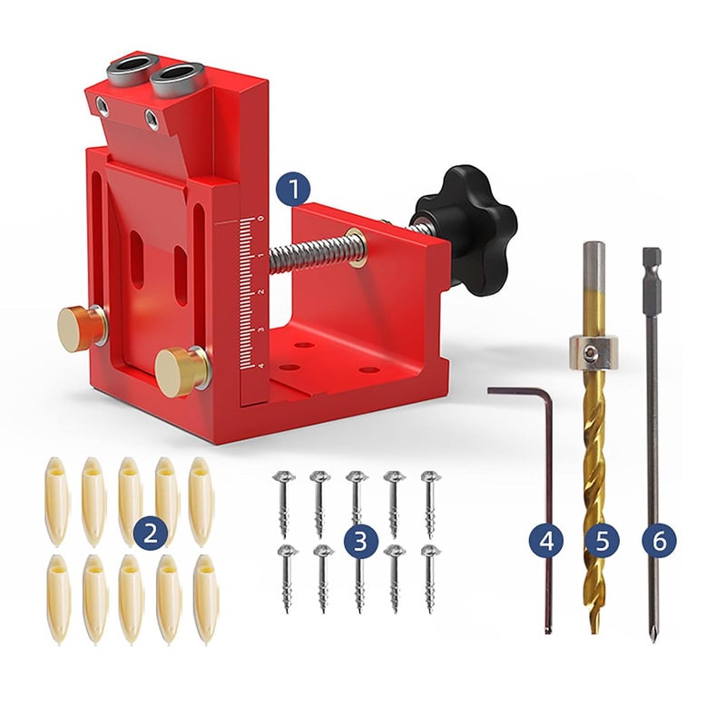 Adjustable Aluminum Alloy Woodworking Jig Locator for Precise Drilling Hole Punching - Image 1