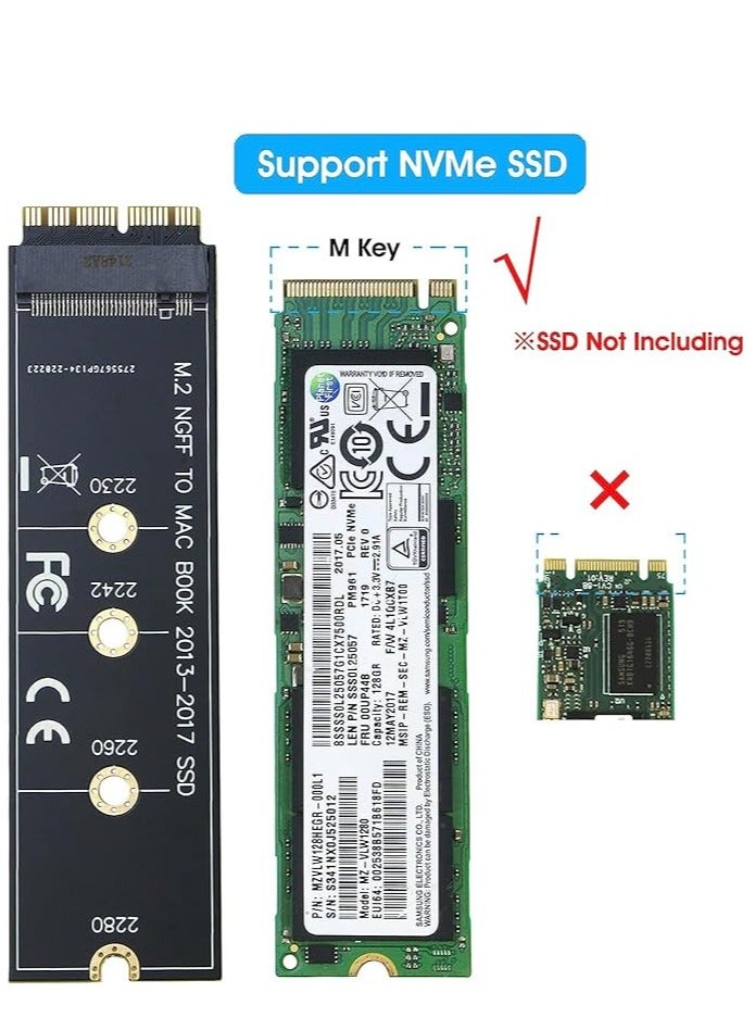 M.2 NVMe SSD to 12+16Pin Upgrade Adapter for MacBook Air (2013-2017 Year) A1465 A1466 and Mac Pro (Late 2013-2015 Year) (EPL-404HS-Pack-of-2)  - Image 2