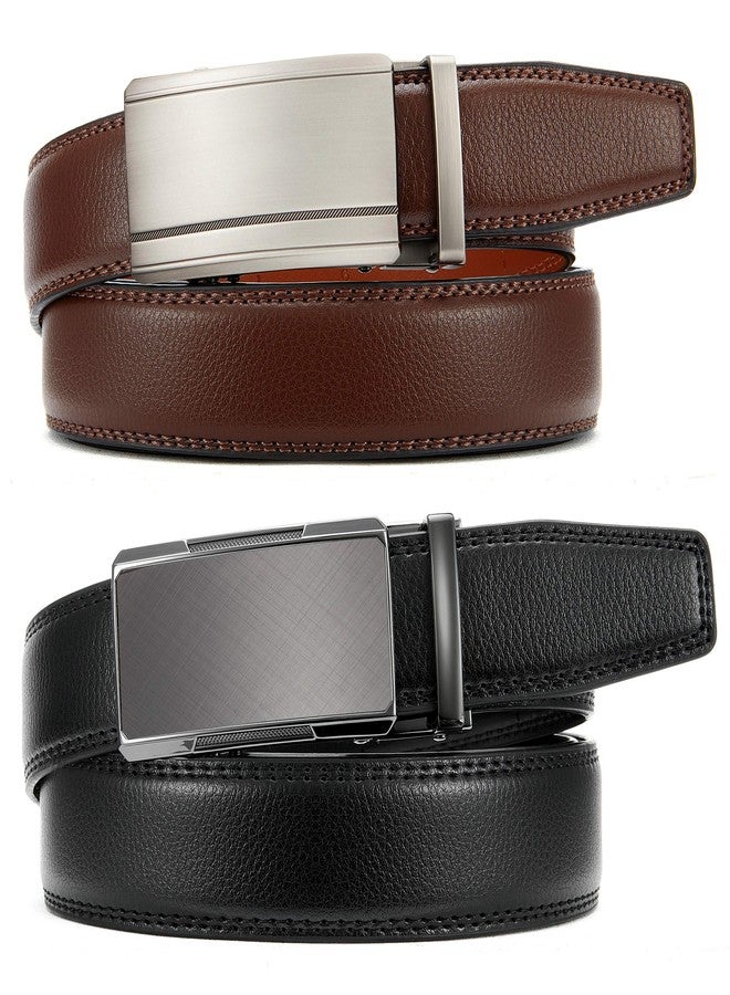 تشاورين حزام رجالي قابل للعكس من تشاورين، قطعة واحدة - حزام جلدي رسمي بعرض 1.25 بوصة - قابل للتعديل ليناسب مقاسك لإطلالة أنيقة، أسود/بني داكن، مقاس خصر قابل للتعديل من 32 إلى 34 بوصة - Image 5