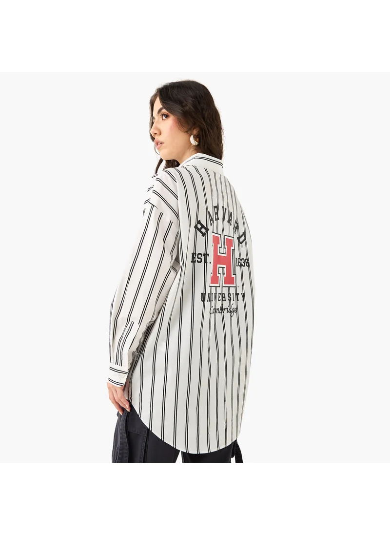 اس بي كاركترز Varsity Print Shirt with Long Sleeves