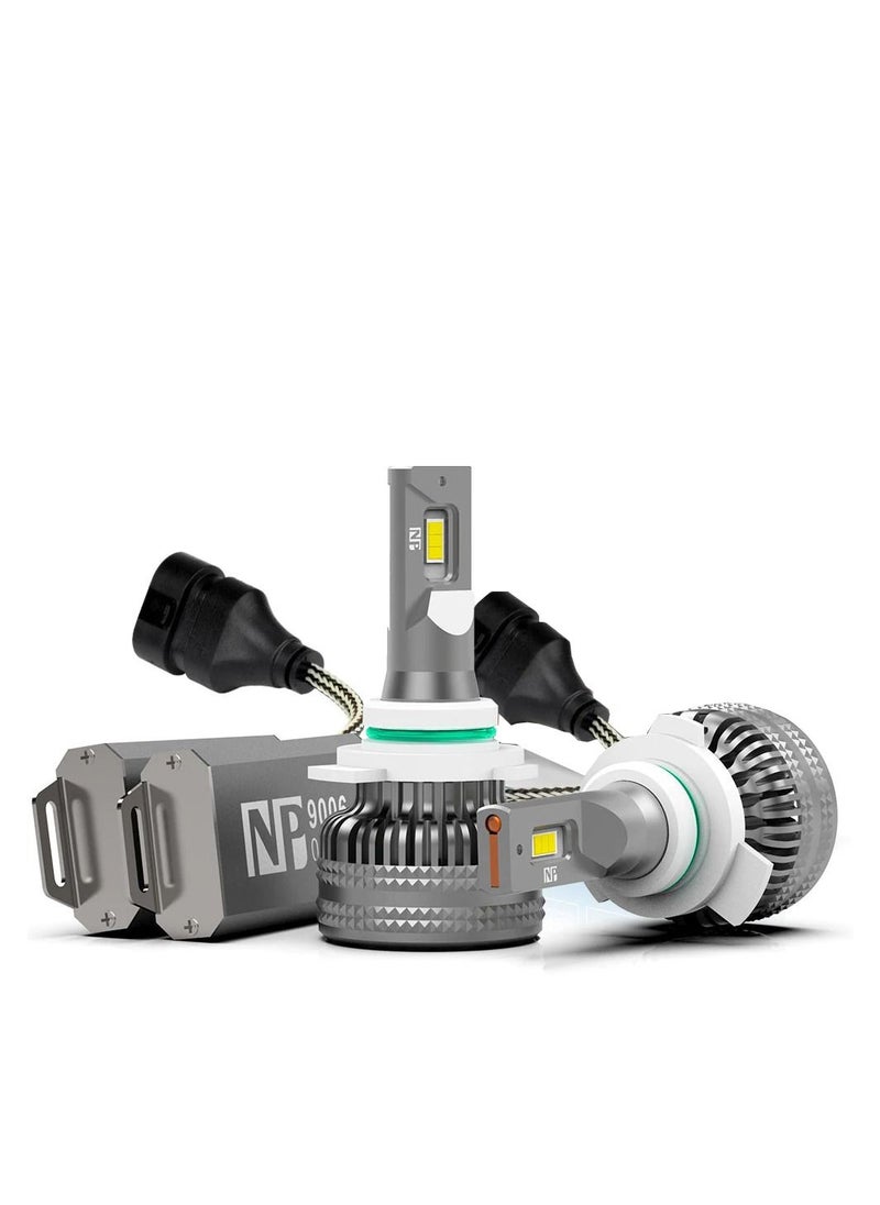 NeverEnd - Car LED Headlight Bulbs 9006 100W 12000LM 6500K Cool White High Beam Low Beam 2 Piece - Image 1