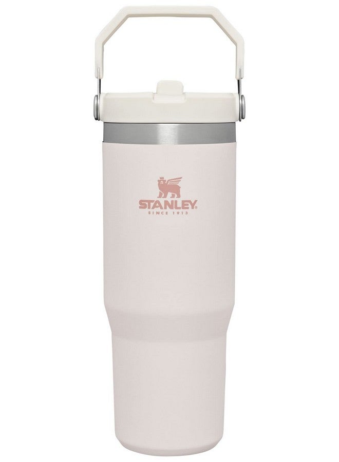 Stanley Iceflow Stainless Steel Tumbler With Straw - Vacuum Insulated Water Bottle For Home, Office Or Car Reusable Cup With Straw Leak Resistant Flip Cold For 12 Hrs Or Iced For 2 Days (Rose Quartz)  - Image 1