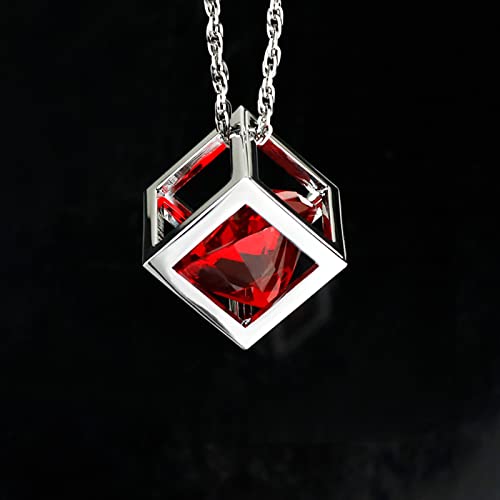 Fsforcar Bling Diamond Cube Car Rear View Mirror Charms, Crystal Rhinestone Cube Hanging Ornament for Automotive, Home Decor (Red) - Image 2