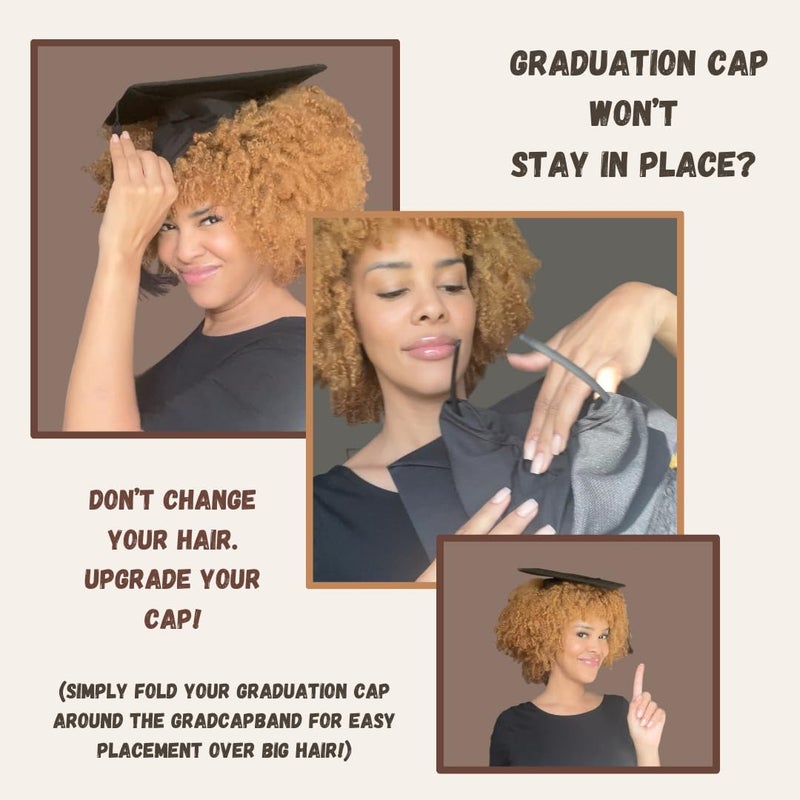 ADVANSYNC The Original GradCapBand â€“ Secure Your Grad Cap on Natural Hair, Braids, Locs, Twists, Curls and Straight Hair - Image 3