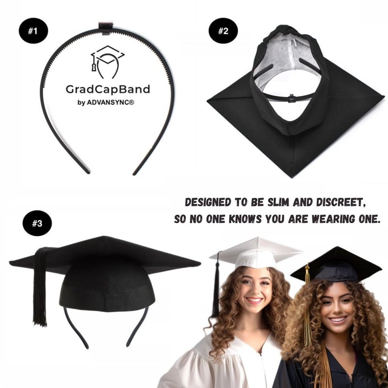 ADVANSYNC The Original GradCapBand â€“ Secure Your Grad Cap on Natural Hair, Braids, Locs, Twists, Curls and Straight Hair - Image 2