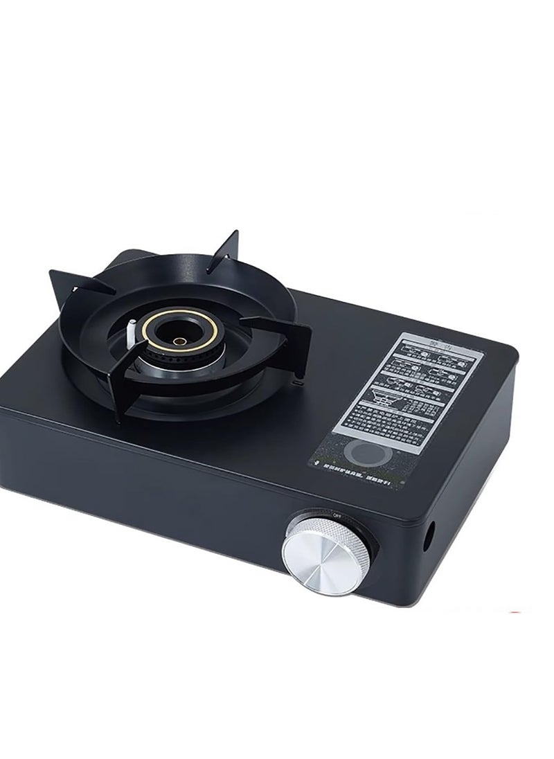 Generic Portable Windproof Camping Gas Stove| Extra High Output Single Burner Butane Stove with Electronic Ignition & Sturdy Carrying Case for Outdoor Cooking, BBQ, Hiking, Fishing & Picnic (Black)  - Image 2