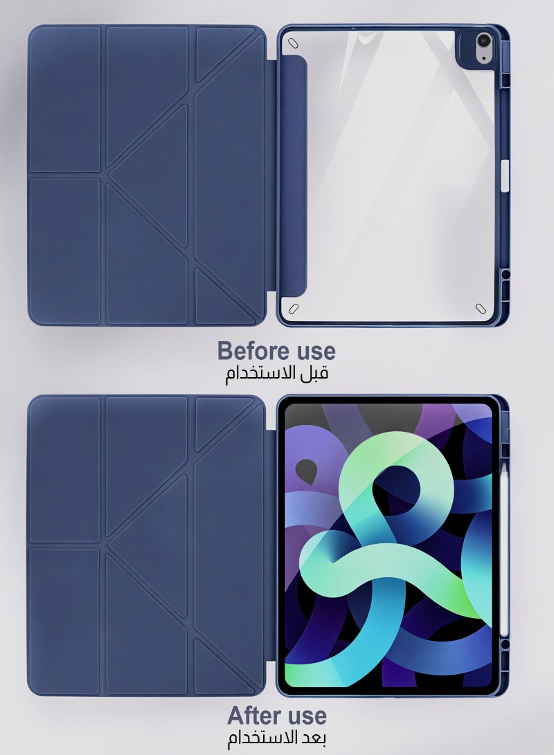 ULHYC Case for iPad (A16) 11th 11 inch 2025 Gen iPad 11 Case/Case For iPad 10th Gen Case 2022 iPad 10 Case Slim Stand Soft Clear Transparent Shell Back with Pencil Holder Smart Cover for 11" iPad 11th 2025/10.9"iPad 10th Gen 2022 - Image 4