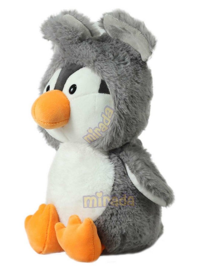 Mirada Cute Grey Penguin Soft Toy For Girls/Kids | Huggable Hoodie Penguin Soft Toy | Stuffed Plush Animal | Ideal For Birthdays & Special Occasions - 25Cm - Image 2