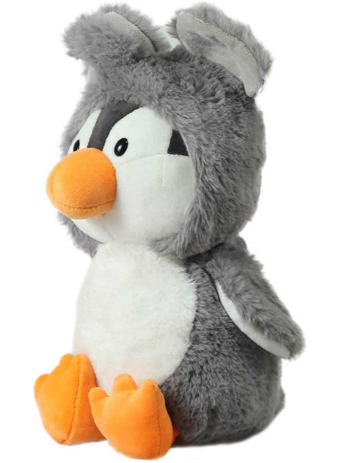 Mirada Cute Grey Penguin Soft Toy For Girls/Kids | Huggable Hoodie Penguin Soft Toy | Stuffed Plush Animal | Ideal For Birthdays & Special Occasions - 25Cm - Image 4