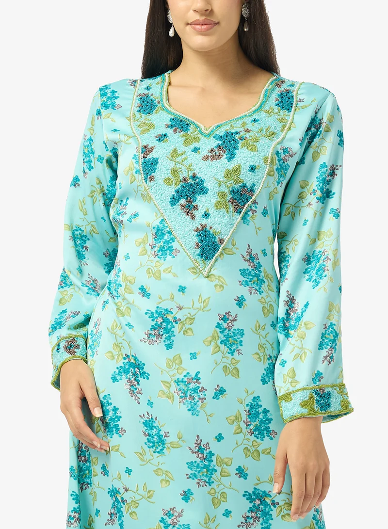 Arabian Closet  Embellished Belted Jalabiya for Women | Best Price UAE