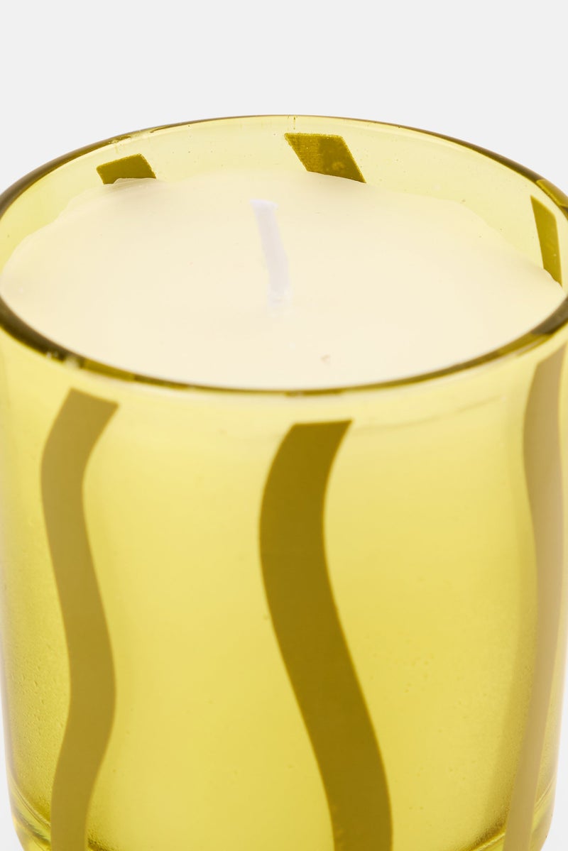 Muy Mucho Pomegranate Scented Glass Candle 100 g, Yellow - Image 3